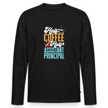 Stellvertretende Schulleiterin - Männer Premium Bio Langarmshirt - Schwarz - Vorne - Nico (187cm)