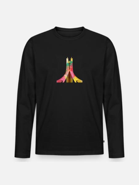 Algiers - Men's Premium Organic Long Sleeve Shirt - black
