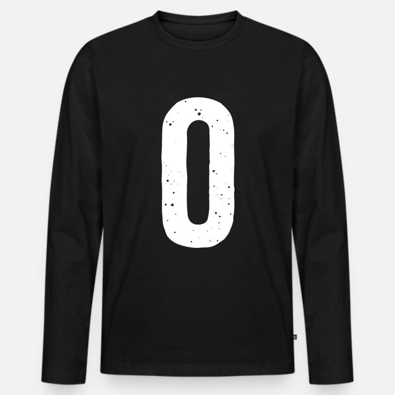 O Buchstabe - Männer Premium Bio Langarmshirt - Schwarz