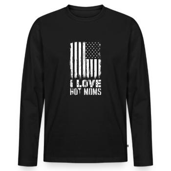 Déclaration amusante pour les fans de Hot Mom - T-shirt manches longues Premium bio Homme - noir - Devant - Nico (187cm)