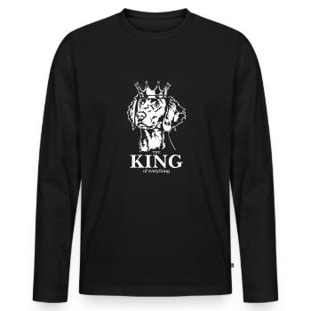 Weimaraner Longhair King of everything Wilsigns - Men's Premium Organic Long Sleeve Shirt - black - Front - Nico (187cm)