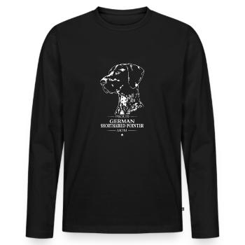 German Shorthaired Pointer Mom Dog Dog Wilsigns - Men's Premium Organic Long Sleeve Shirt - black - Front - Nico (187cm)
