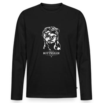 Rottweiler Maman Chien Chien Rottie Wilsigns - T-shirt manches longues Premium bio Homme - noir - Devant - Nico (187cm)