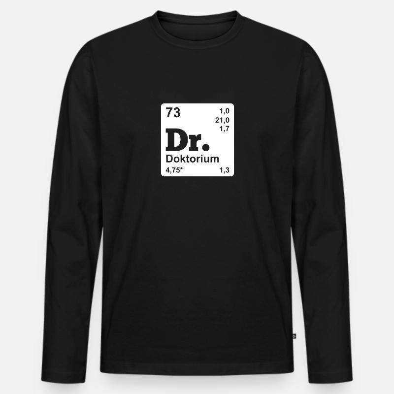 Doktor - Männer Premium Bio Langarmshirt - Schwarz