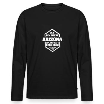 Nickname Arizona - Men's Premium Organic Long Sleeve Shirt - black - Front - Nico (187cm)