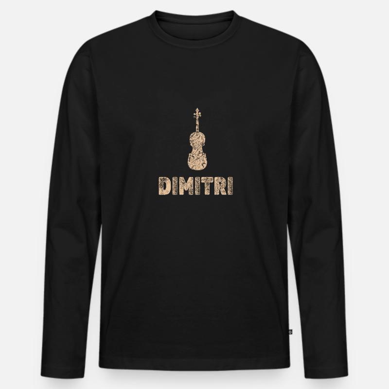 Bratsche Dimitri - Männer Premium Bio Langarmshirt - Schwarz