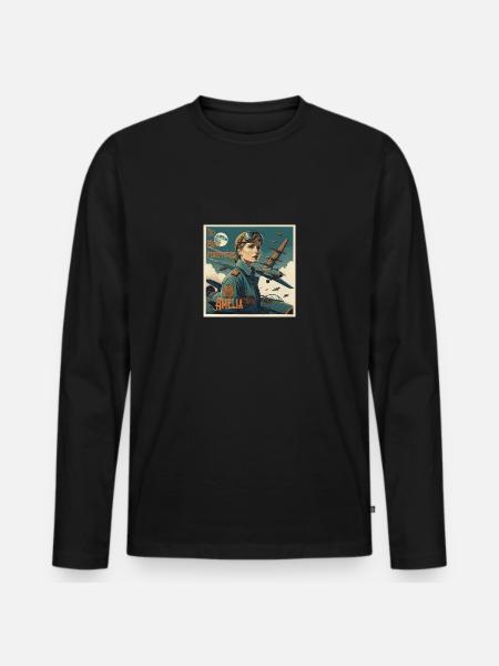 Too Much Perspective........Amelia - Men's Premium Organic Long Sleeve Shirt - black