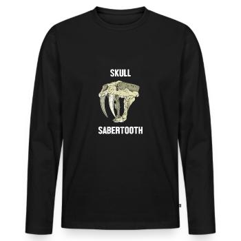 Sabre-toothed tiger - Men's Premium Organic Long Sleeve Shirt - black - Front - Nico (187cm)