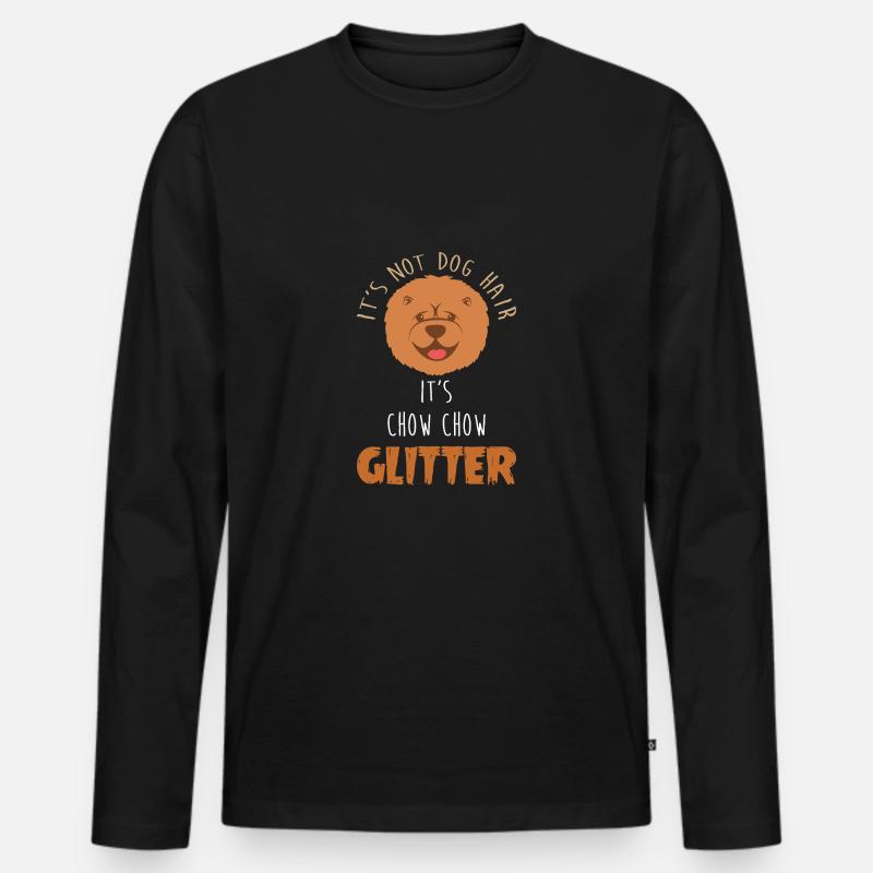Chow Chow Hund - Männer Premium Bio Langarmshirt - Schwarz