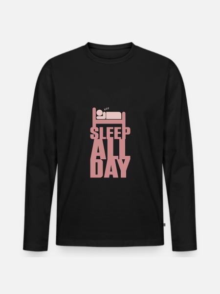 Sleep every day - Men's Premium Organic Long Sleeve Shirt - black