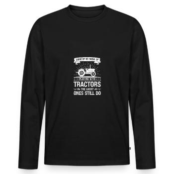 Some of us played with Trakt as children - Men's Premium Organic Long Sleeve Shirt - black - Front - Nico (187cm)