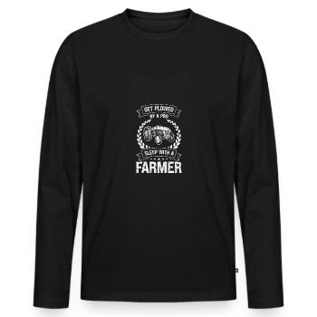 Être labouré par un professionnel Dormir avec un - T-shirt manches longues Premium bio Homme - noir - Devant - Nico (187cm)