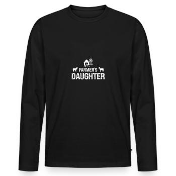 Farmer's Daughter - Men's Premium Organic Long Sleeve Shirt - black - Front - Nico (187cm)