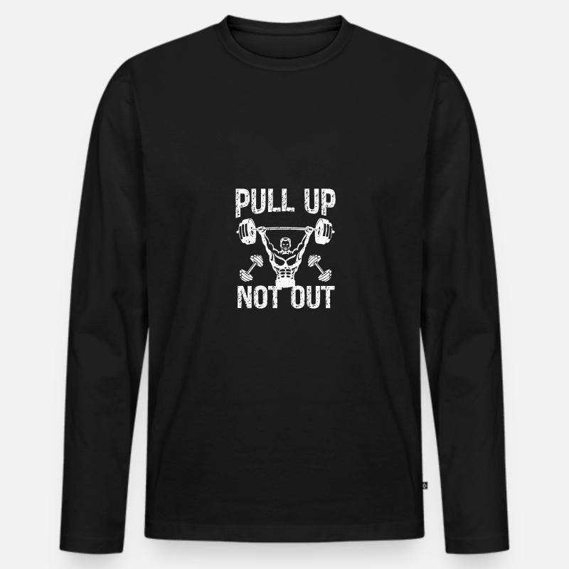 Pull up, don't pull out - - Men's Premium Organic Long Sleeve Shirt - black