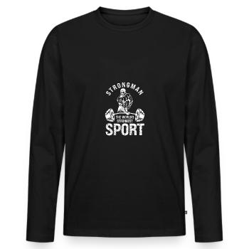 Strongman - Le sport le plus fort du monde - - T-shirt manches longues Premium bio Homme - noir - Devant - Nico (187cm)