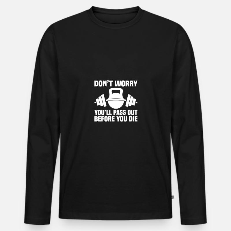 S’évanouir avant de mourir - T-shirt manches longues Premium bio Homme - noir