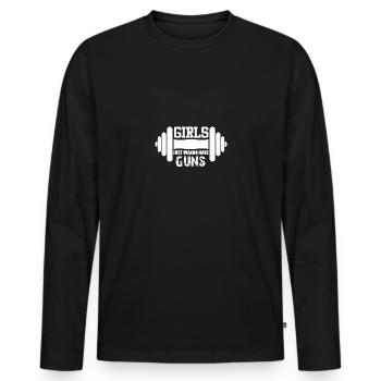 Les filles veulent juste avoir des armes à feu 2 - - T-shirt manches longues Premium bio Homme - noir - Devant - Nico (187cm)