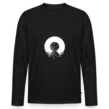 Circle and Reflection - Basketball - - Men's Premium Organic Long Sleeve Shirt - black - Front - Nico (187cm)