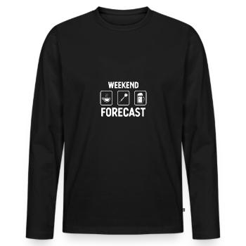 Prévisions de fin de semaine - Fléchettes - - T-shirt manches longues Premium bio Homme - noir - Devant - Nico (187cm)