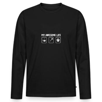 My Fantastic Life - Dog's Paw - Darts - - Men's Premium Organic Long Sleeve Shirt - black - Front - Nico (187cm)