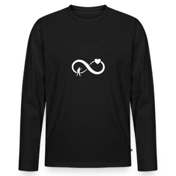 Infinite Heart - Joueur de fléchettes - - T-shirt manches longues Premium bio Homme - noir - Devant - Nico (187cm)