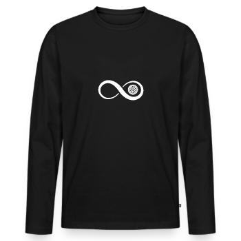 Infinity - Jeu de fléchettes - - T-shirt manches longues Premium bio Homme - noir - Devant - Nico (187cm)