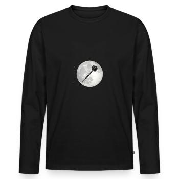 Pleine Lune - Fléchettes - - T-shirt manches longues Premium bio Homme - noir - Devant - Nico (187cm)