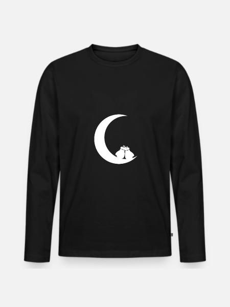 Crescent Moon - Boxing Gloves - - Men's Premium Organic Long Sleeve Shirt - black