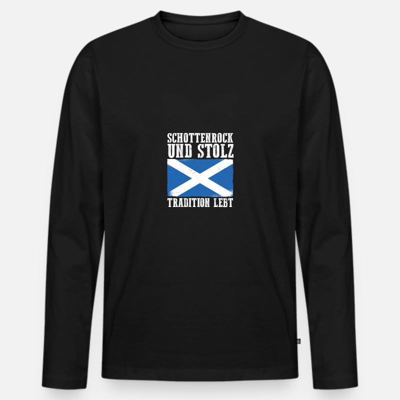Schotten Schottisch Schottland - Männer Premium Bio Langarmshirt - Schwarz