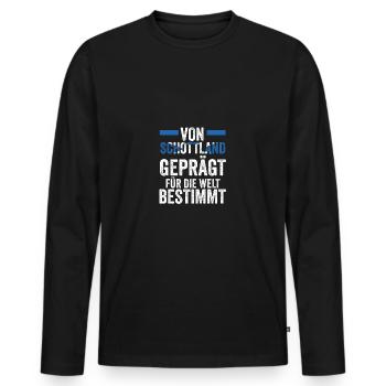 Scots Scottish Scotland - Men's Premium Organic Long Sleeve Shirt - black - Front - Nico (187cm)