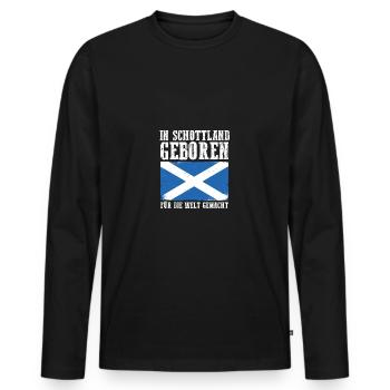 Scots Scottish Scotland - Men's Premium Organic Long Sleeve Shirt - black - Front - Nico (187cm)