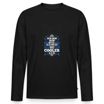 Scots Scottish Scotland - Men's Premium Organic Long Sleeve Shirt - black - Front - Nico (187cm)