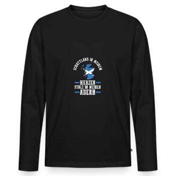 Scots Scottish Scotland - Men's Premium Organic Long Sleeve Shirt - black - Front - Nico (187cm)