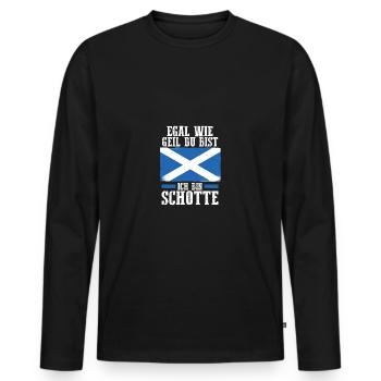 Schotten Schottisch Schottland - Männer Premium Bio Langarmshirt - Schwarz - Vorne - Nico (187cm)