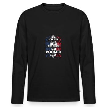 Tchèques République tchèque - T-shirt manches longues Premium bio Homme - noir - Devant - Nico (187cm)