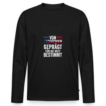 Tchèques République tchèque - T-shirt manches longues Premium bio Homme - noir - Devant - Nico (187cm)