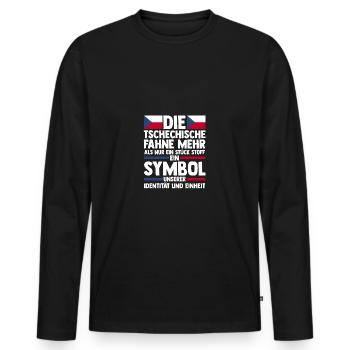 Tschechen Tschechisch Tschechien - Männer Premium Bio Langarmshirt - Schwarz - Vorne - Nico (187cm)