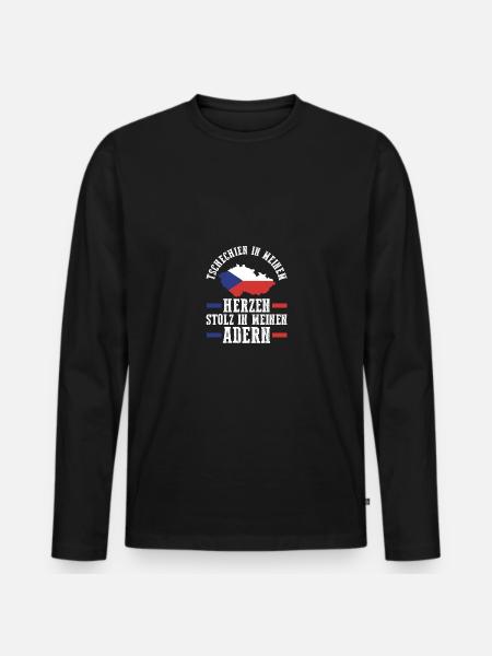Tchèques République tchèque - T-shirt manches longues Premium bio Homme - noir