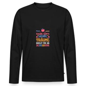 Kindergarten graduates school start school child enrollment - Men's Premium Organic Long Sleeve Shirt - black - Front - Nico (187cm)