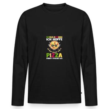 Kindergarten graduates school start school child enrollment - Men's Premium Organic Long Sleeve Shirt - black - Front - Nico (187cm)