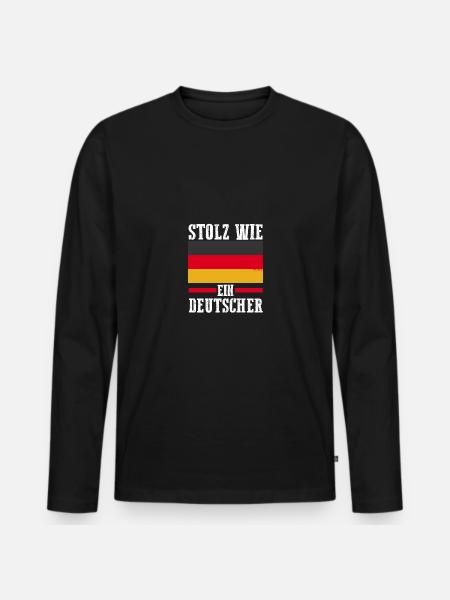 German German Germany - Men's Premium Organic Long Sleeve Shirt - black