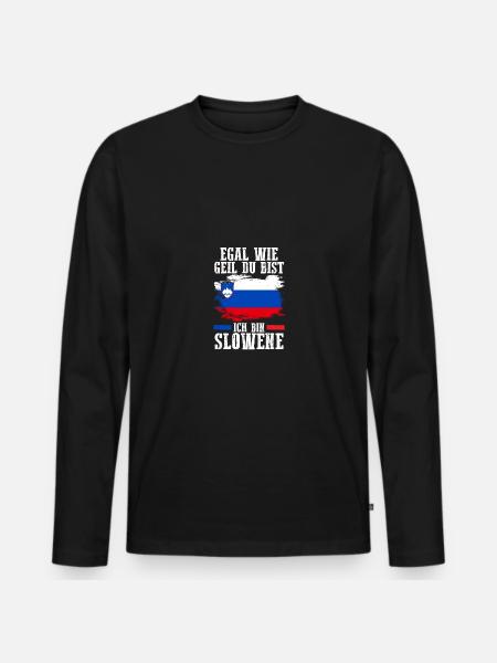 Slovenians Slovenia - Men's Premium Organic Long Sleeve Shirt - black