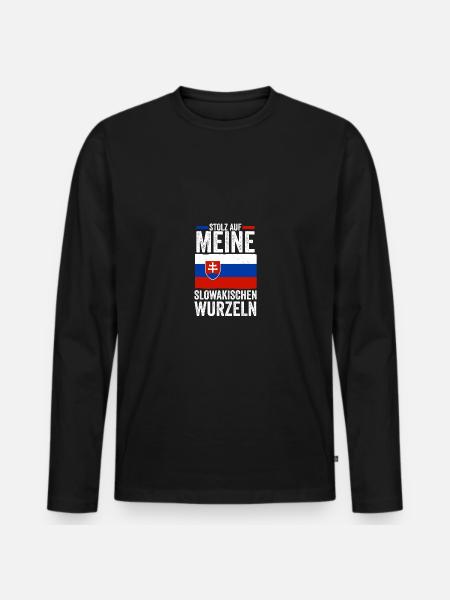 Slovakia Slovakia - Men's Premium Organic Long Sleeve Shirt - black