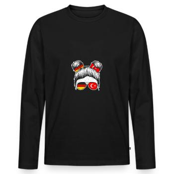Turks Germany Turkey - Men's Premium Organic Long Sleeve Shirt - black - Front - Nico (187cm)