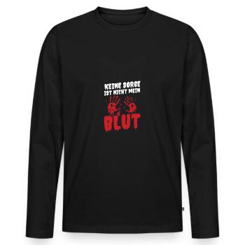 Halloween Costume Blood Smeared - Men's Premium Organic Long Sleeve Shirt - black - Front - Nico (187cm)