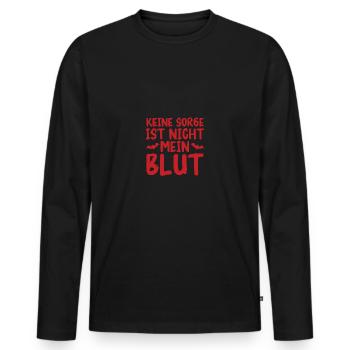 Halloween Costume Blood Smeared - Men's Premium Organic Long Sleeve Shirt - black - Front - Nico (187cm)