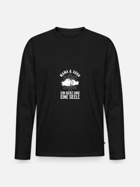 Mère, mère et fils - T-shirt manches longues Premium bio Homme - noir