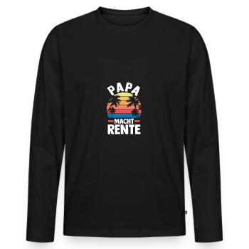 Vacation Vacationer Father Dad - Men's Premium Organic Long Sleeve Shirt - black - Front - Nico (187cm)