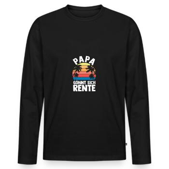Vacation Vacationer Father Dad - Men's Premium Organic Long Sleeve Shirt - black - Front - Nico (187cm)