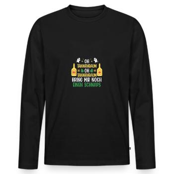 Santa Claus Christmas Party Christmas Mulled Wine - Men's Premium Organic Long Sleeve Shirt - black - Front - Nico (187cm)